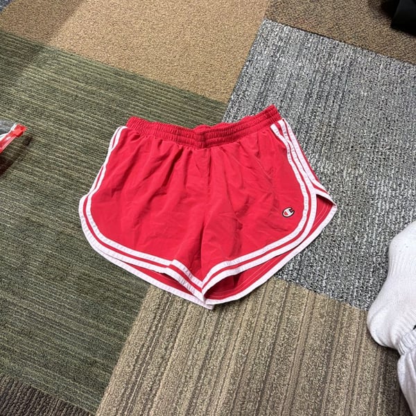 Champion Authentic Athleticwear Red Dolphin Shorts Size M