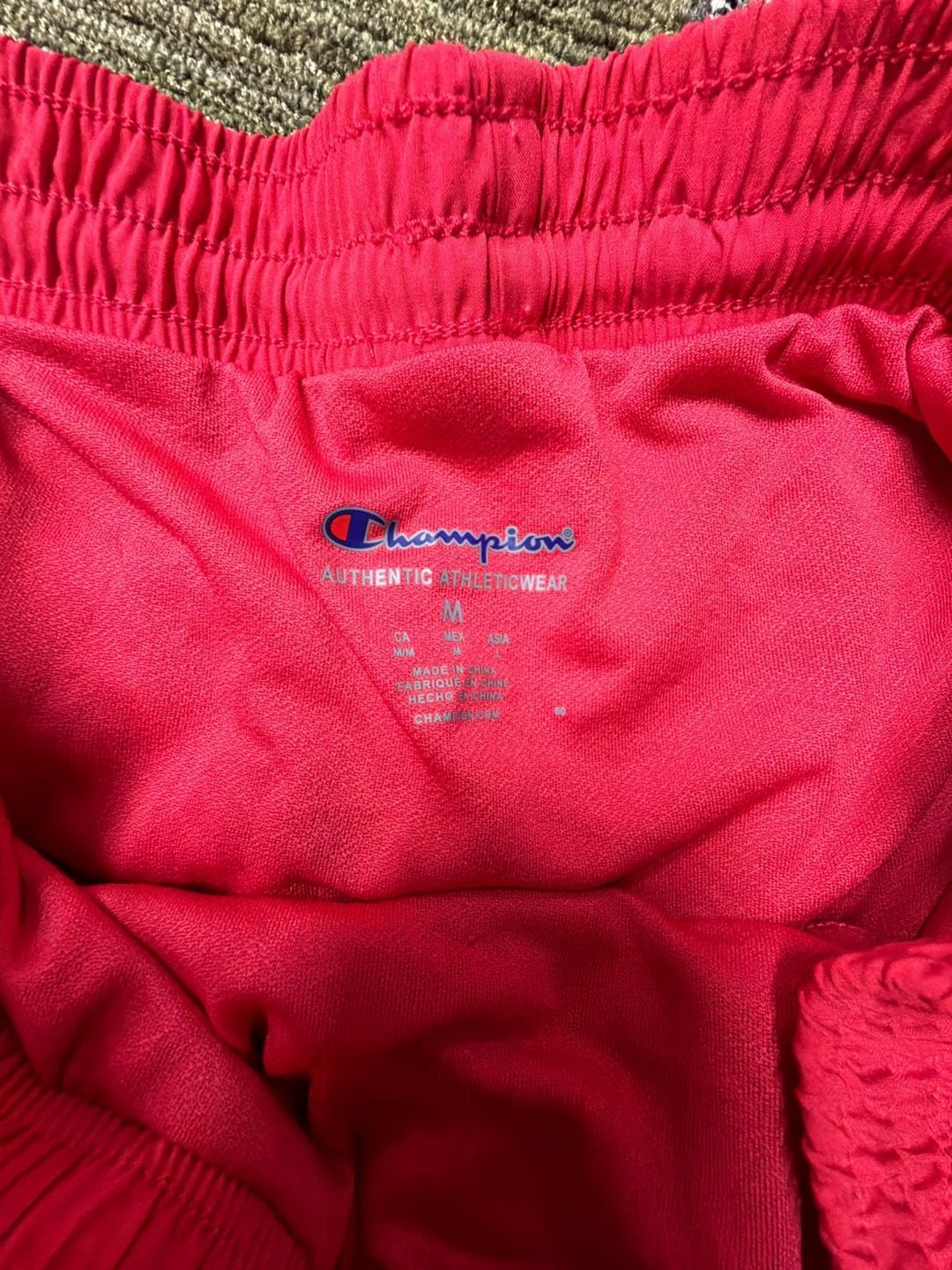 Champion Authentic Athleticwear Red Dolphin Shorts Size M 2