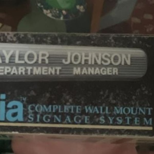 Davson Signia Complete Wall Mount Signage System.  6 holders and various letters