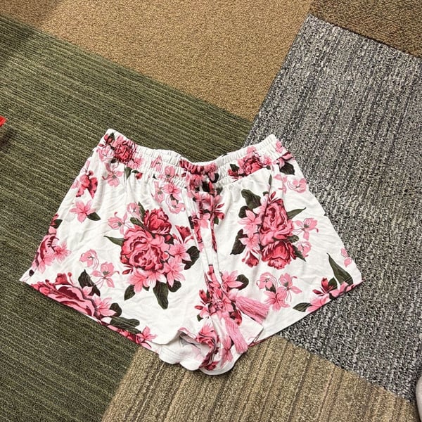 Hot Kiss Floral Print Lounge Shorts Size M