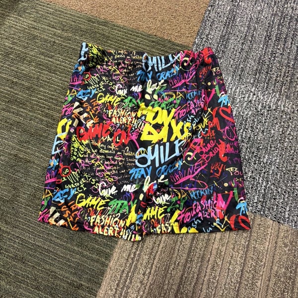 SHEIN Graffiti Print Biker Shorts Size M