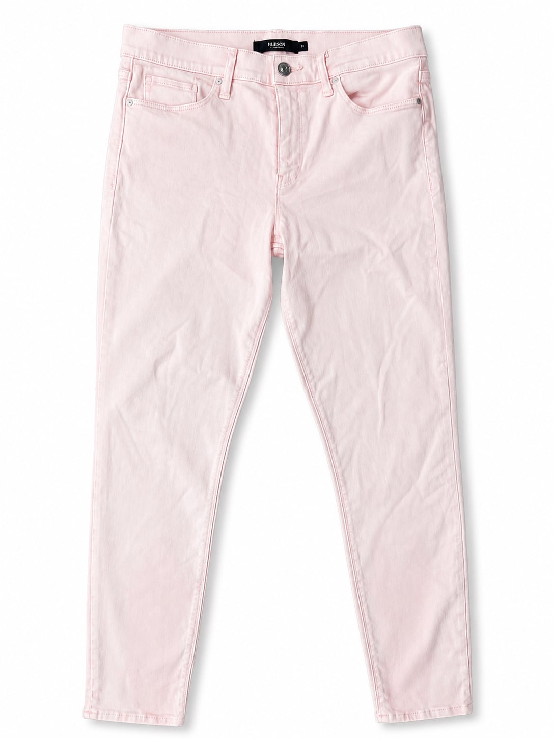 Hudson Los Angeles Women's Pink Skinny Jeans Size 31x28 3