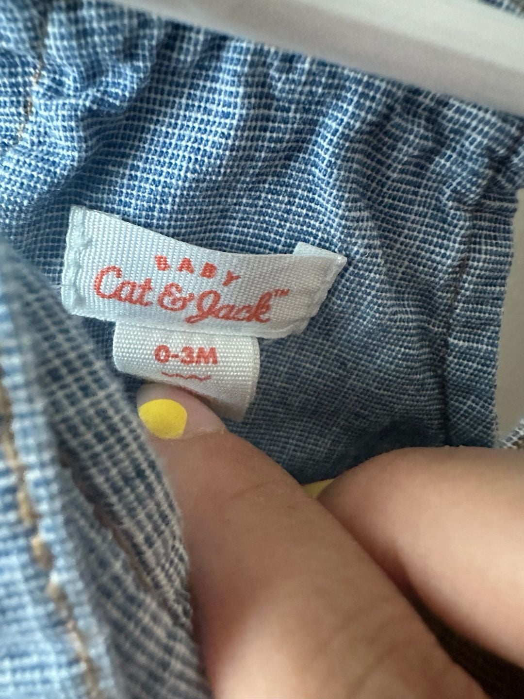 Cat & Jack Baby Denim Overalls Romper Size 0-3M 3