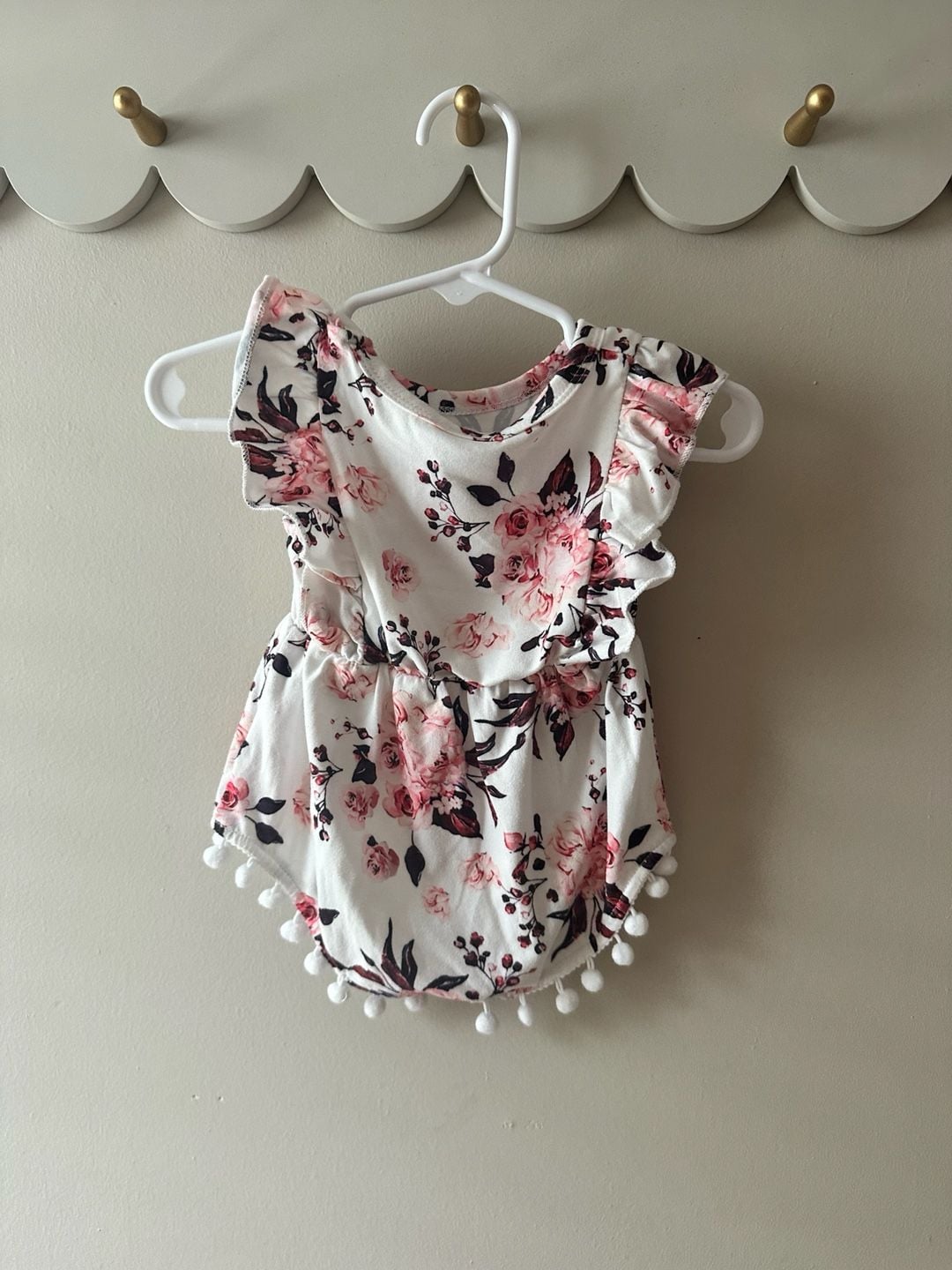 Baby Girl Floral Print Summer Clothes In Size 0-3 Months Romper ,pant Set ,short 1