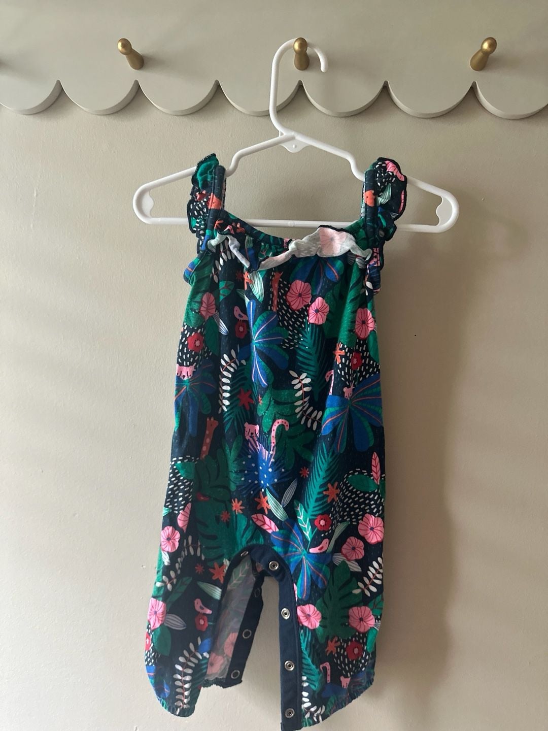 F&F Baby Girl Floral Romper Jumpsuit Size 6Months 2