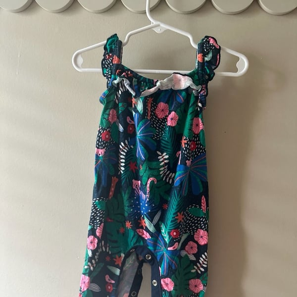 F&F Baby Girl Floral Romper Jumpsuit Size 6Months