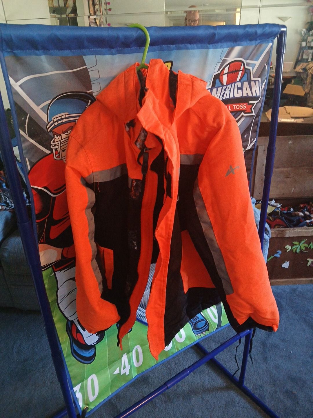 Athletech Boys Winter Jacket Orange Black Size S/C (6/7) 1