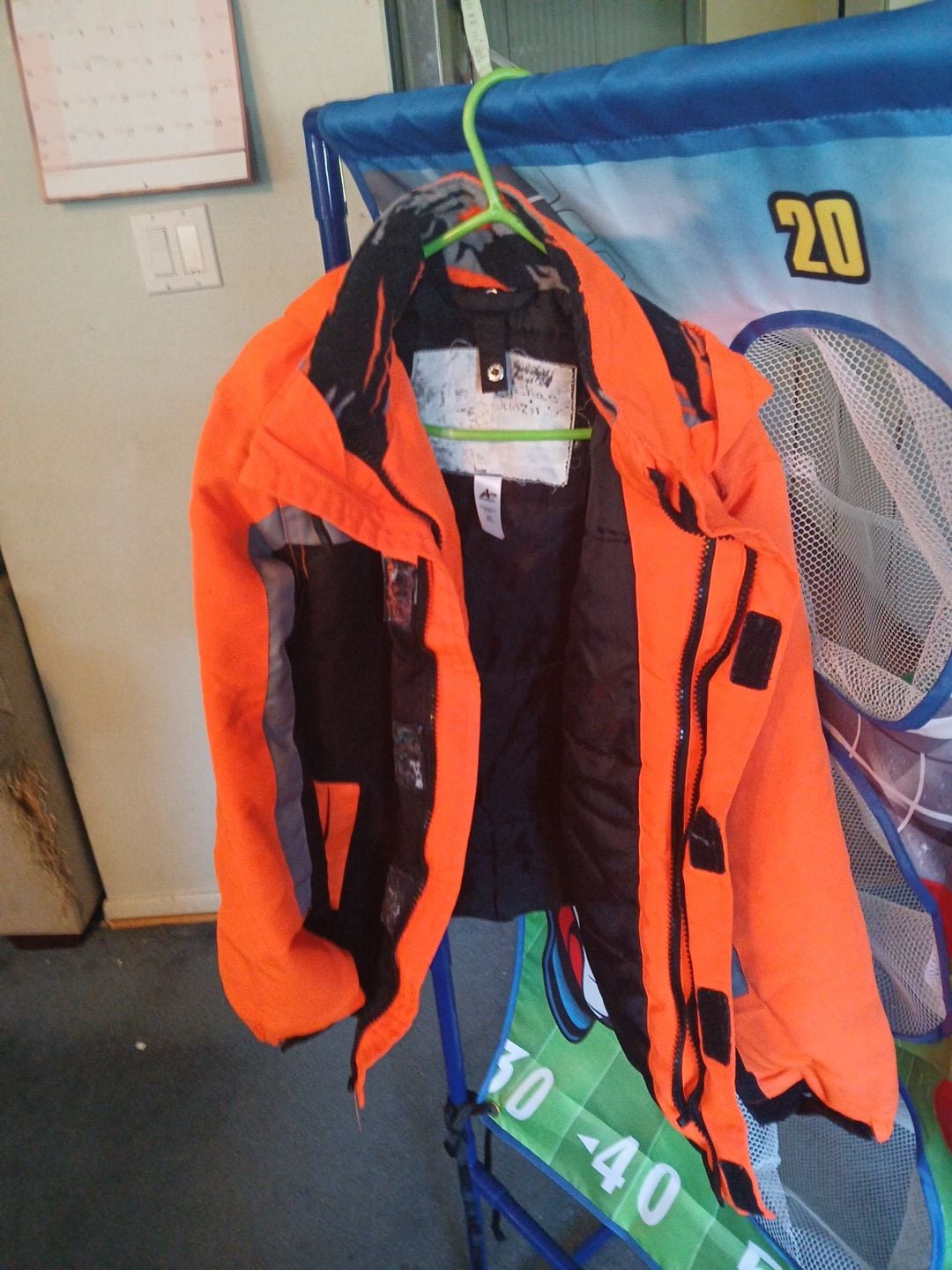 Athletech Boys Winter Jacket Orange Black Size S/C (6/7) 2