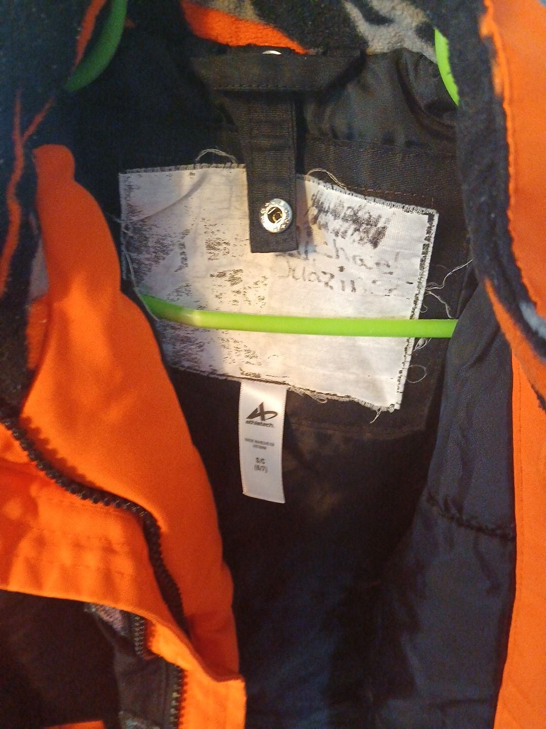 Athletech Boys Winter Jacket Orange Black Size S/C (6/7) 3