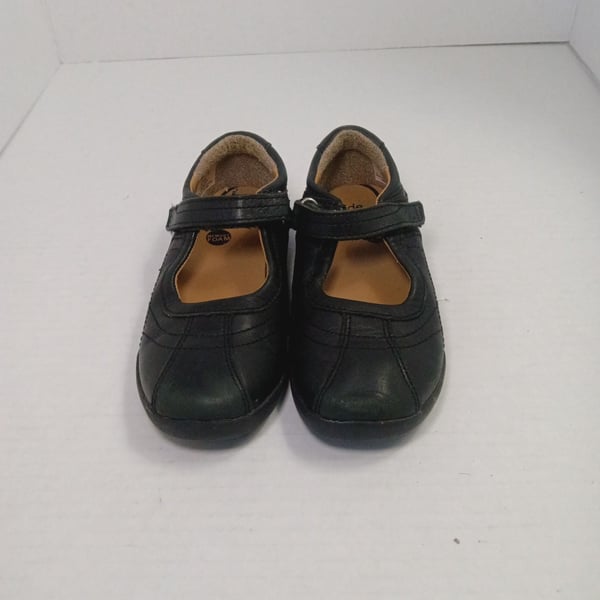 Stride Rite Claire Black Leather Mary Jane Shoes Size 11M