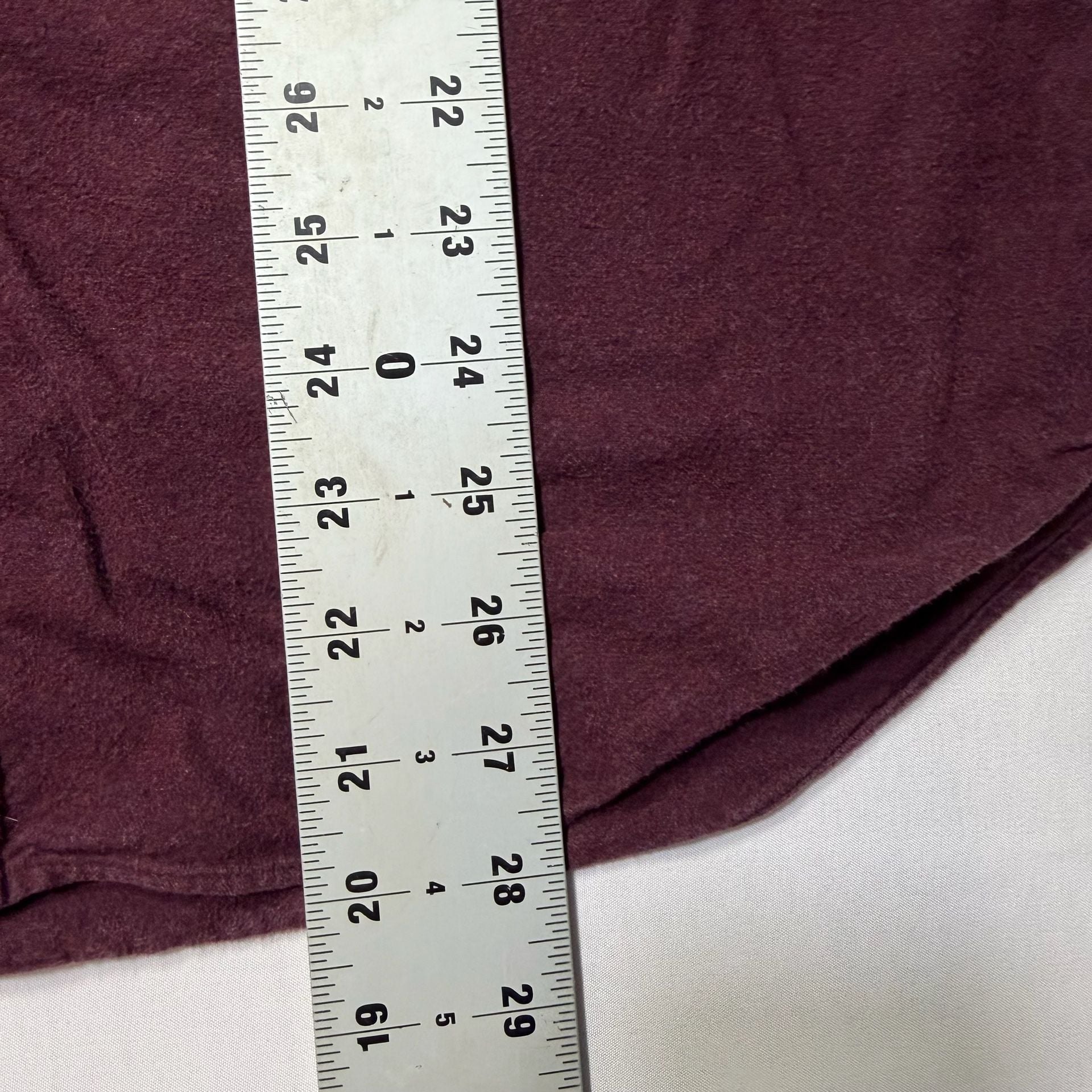 J Crew Shirt Mens Large Red Flannel Button Down Chamois Leather Elbow Patch 4