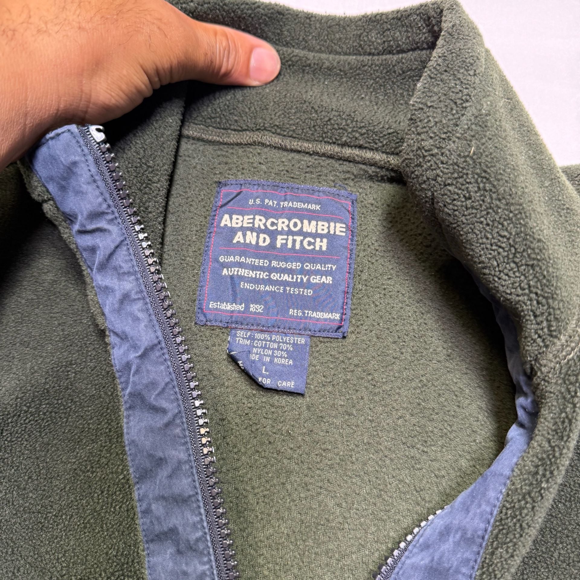 Vintage Abercrombie & Fitch 92 Fleece Vest Size Large 6