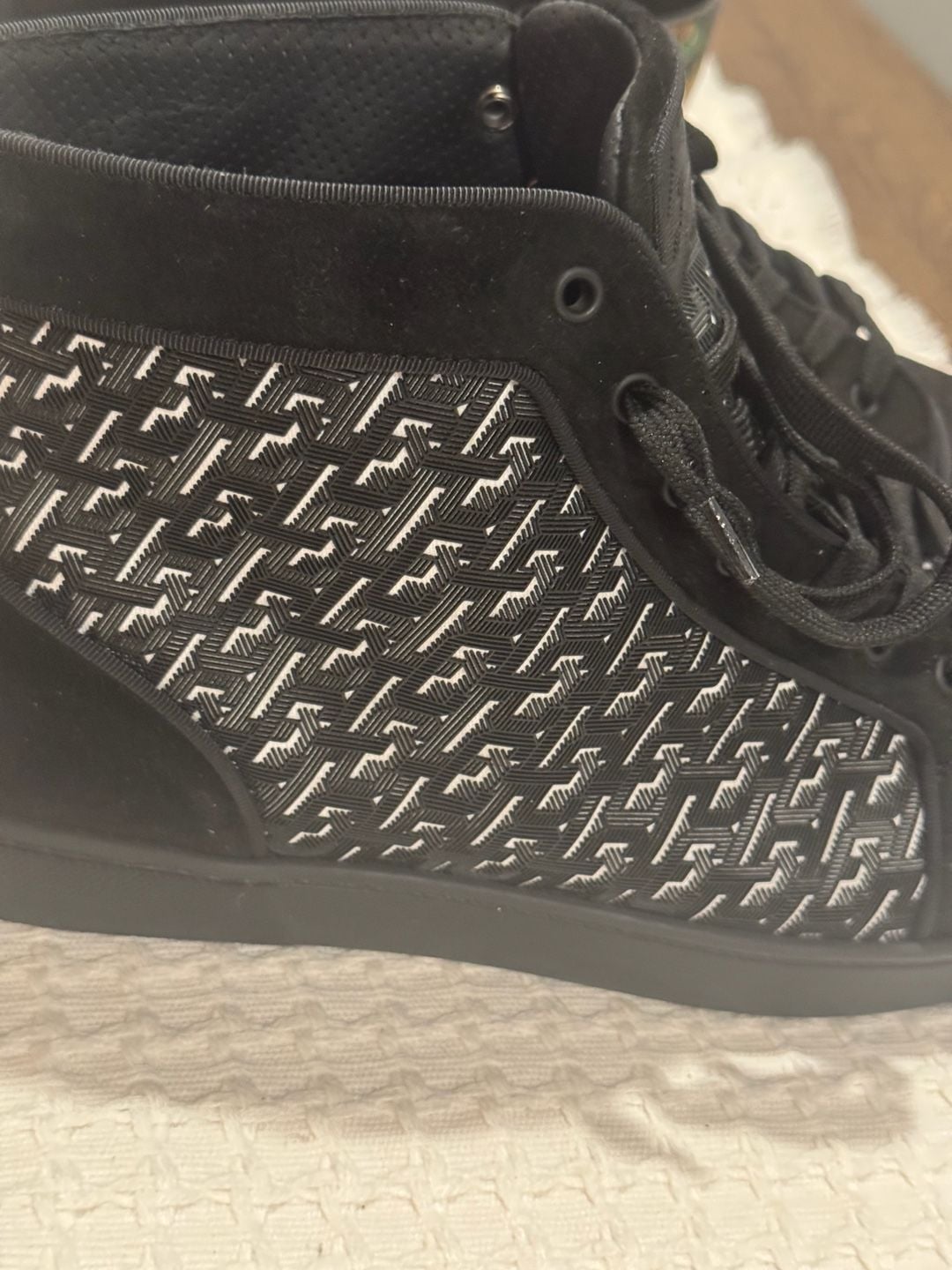 Christian Louboutin Louis Junior Spikes Orlato High Top Sneakers Size 47 6