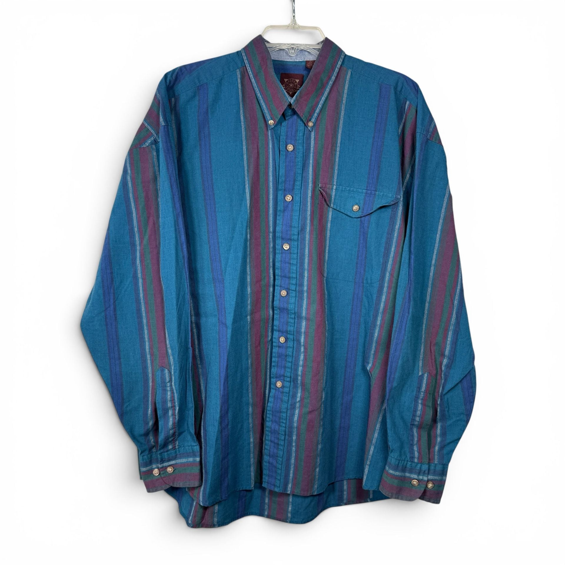 Vintage Haggar Casuals XL Long Sleeve Button Down Shirt 2