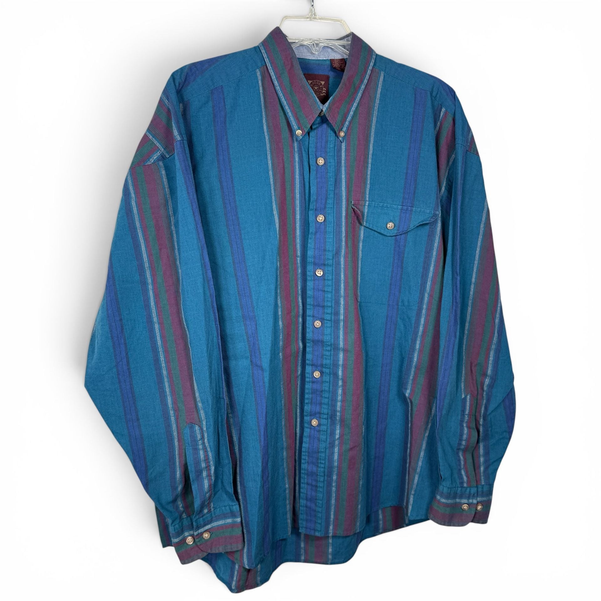 Vintage Haggar Casuals XL Long Sleeve Button Down Shirt 3