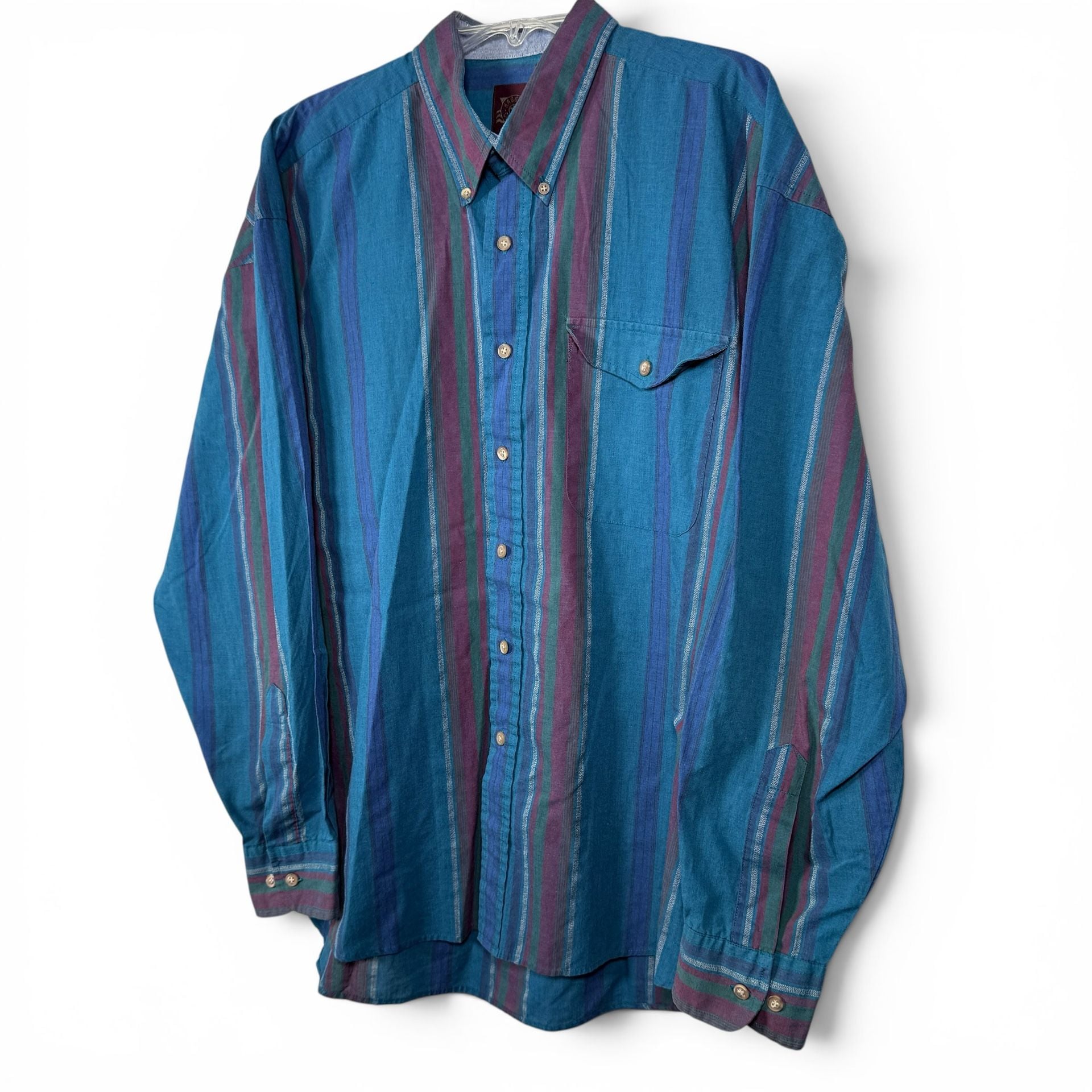 Vintage Haggar Casuals XL Long Sleeve Button Down Shirt 5