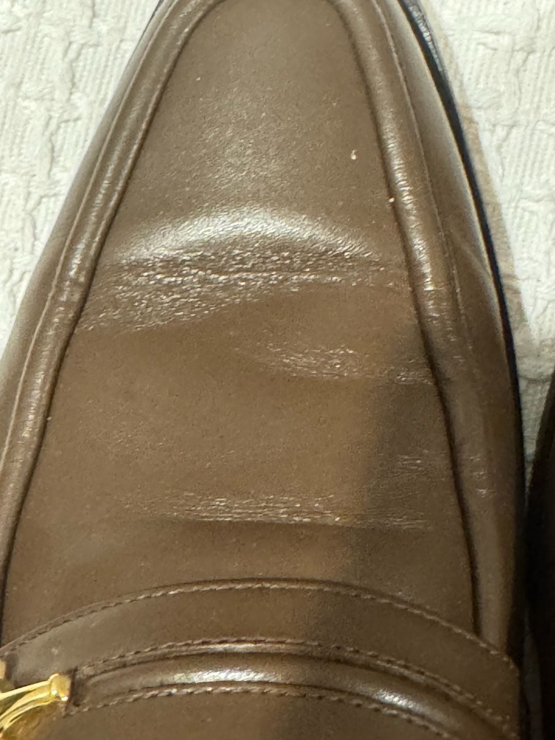 Gucci Brown Leather Horsebit Loafers Size 11 4