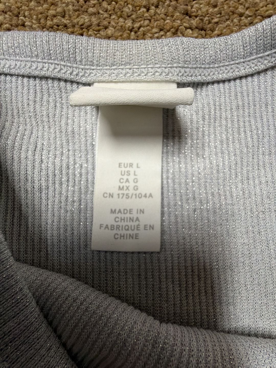 H&M Ribbed Shimmer Crop Tank Top Size L 4