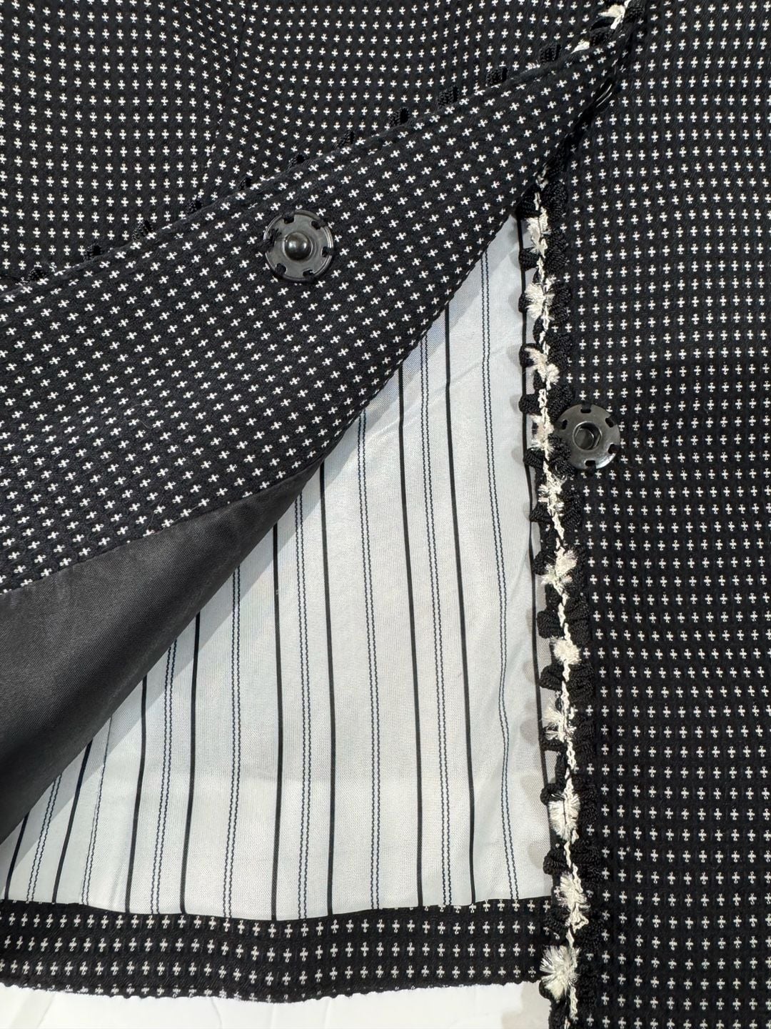 Nipon Boutique Black and White Tweed Blazer Size 10 8