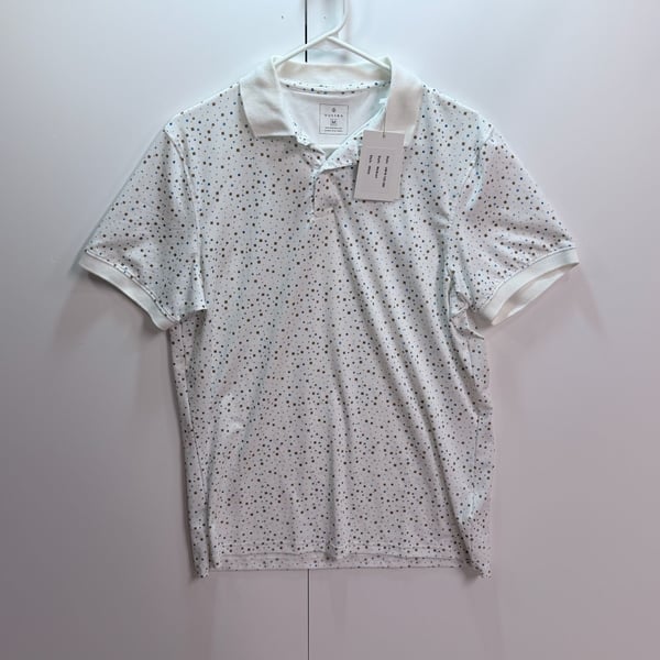 Vustra Geometric Print Polo Shirt Men's Medium