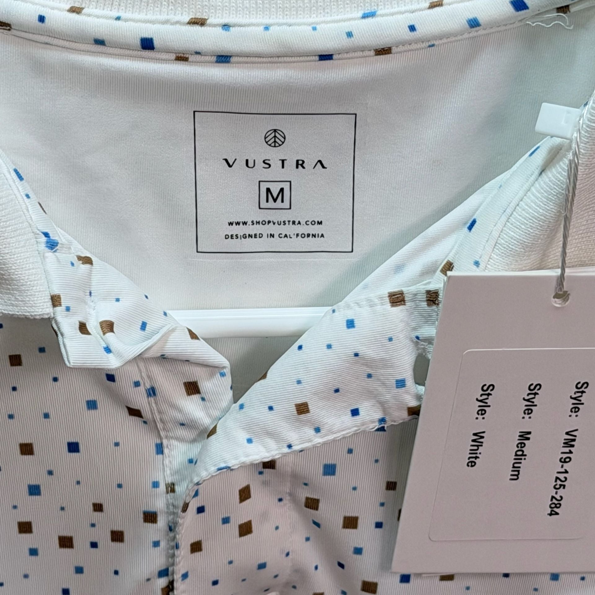 Vustra Geometric Print Polo Shirt Men's Medium 3