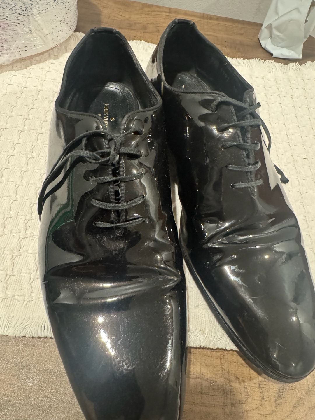 Louis Vuitton Monogram Patent Leather Oxford Shoes Size 10 13
