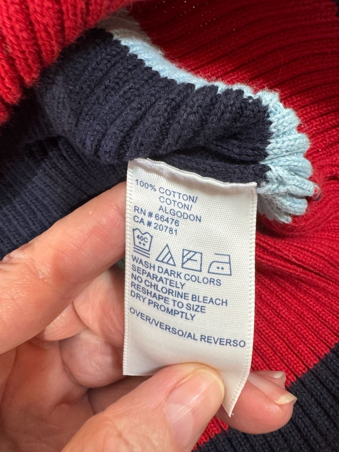 Tommy Hilfiger Jeans Striped Ribbed Turtleneck Sweater XL 8