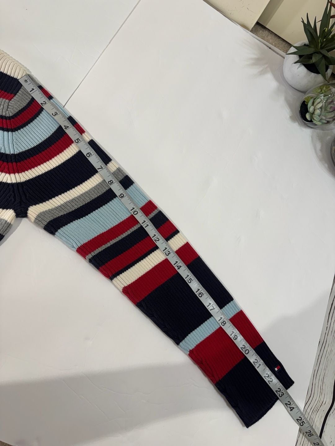 Tommy Hilfiger Jeans Striped Ribbed Turtleneck Sweater XL 9
