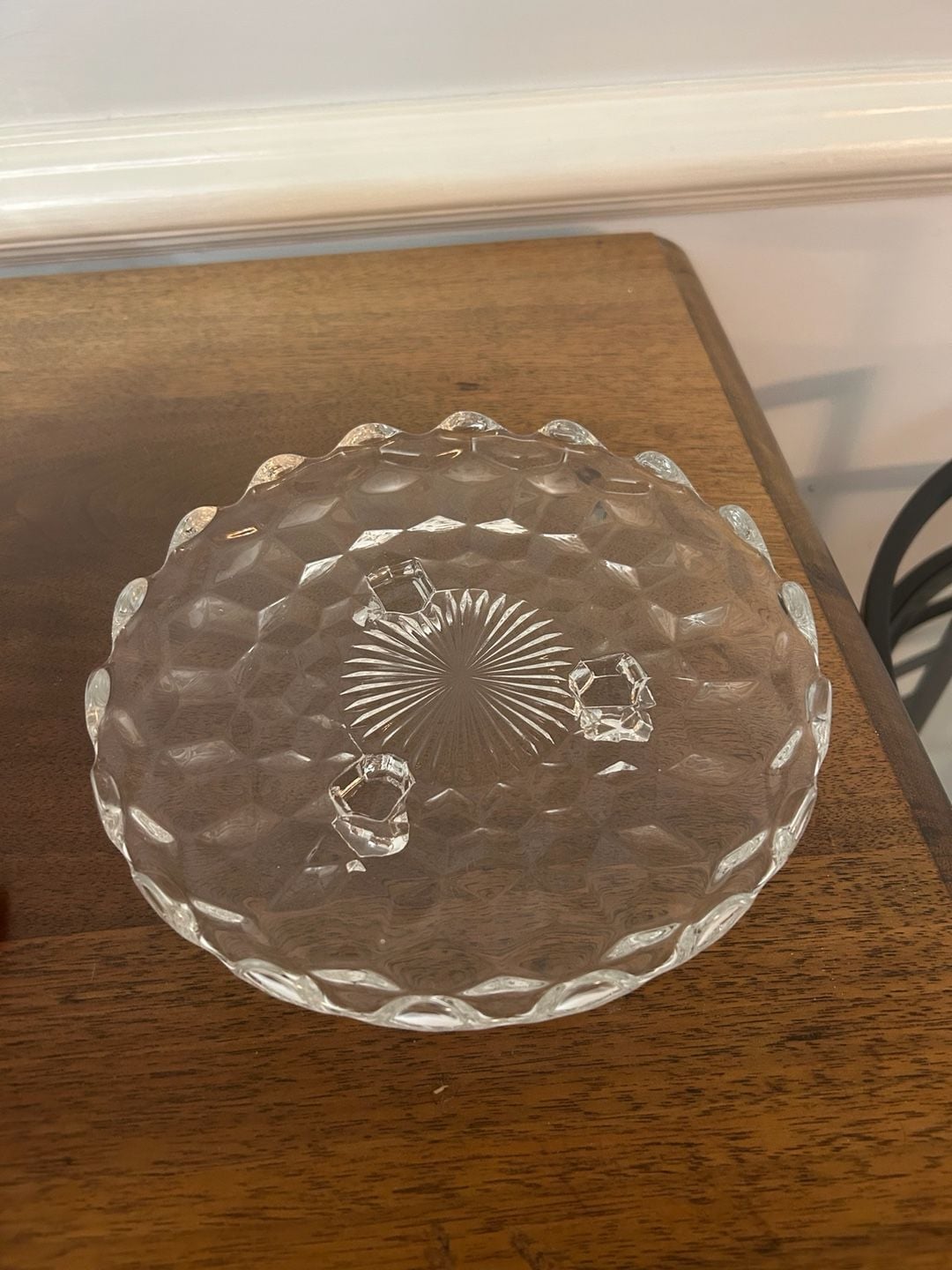 Fostoria American Footed Bonbon Candy Dish Glass Tidbit Tray ~ Excellent 1