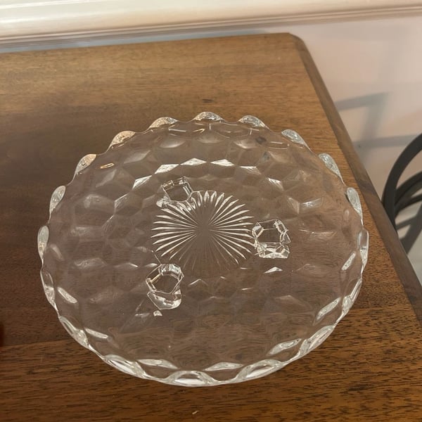 Fostoria American Footed Bonbon Candy Dish Glass Tidbit Tray ~ Excellent