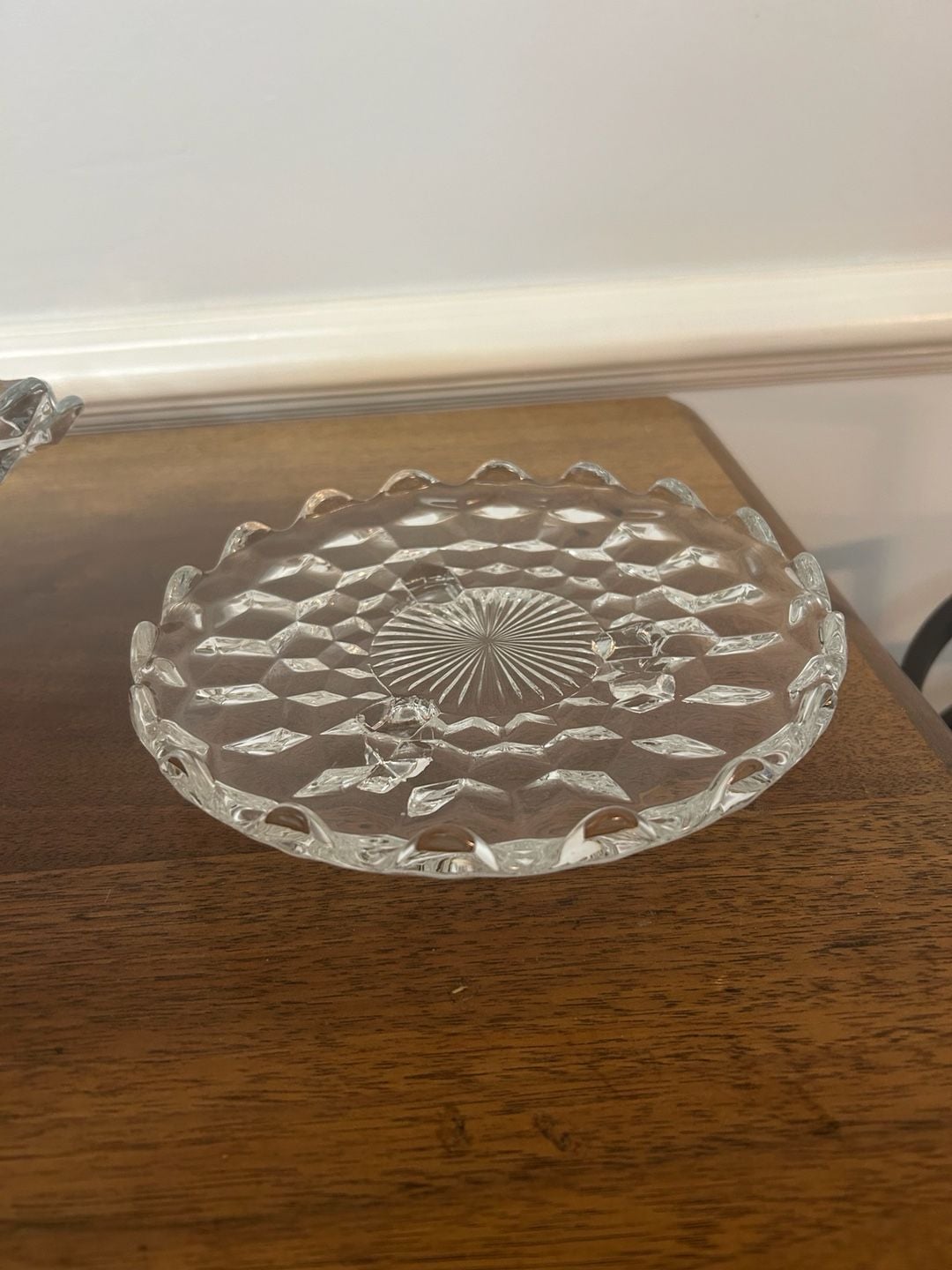 Fostoria American Footed Bonbon Candy Dish Glass Tidbit Tray ~ Excellent 2