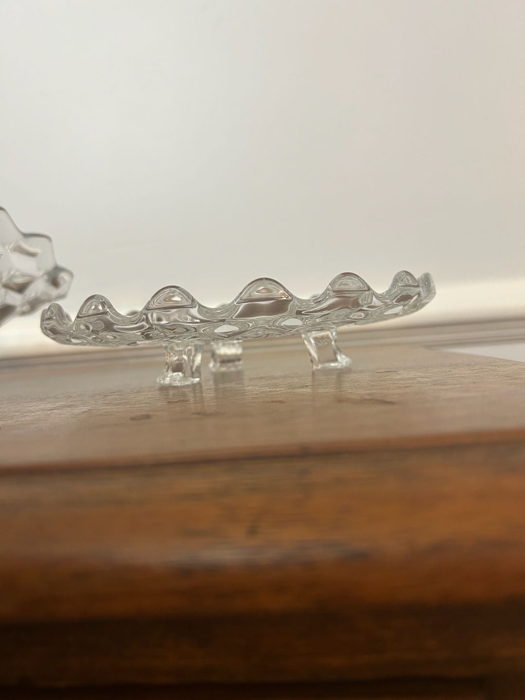 Fostoria American Footed Bonbon Candy Dish Glass Tidbit Tray ~ Excellent 3