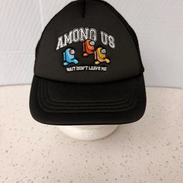 Zara x Among Us Wait Don't Leave Me Embroidered Trucker Hat