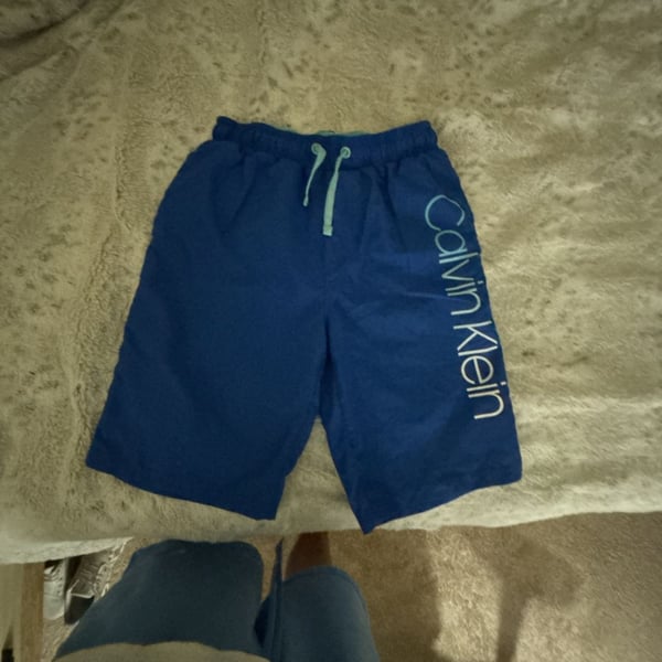 Calvin Klein Boys Swim Trunks Blue Size L (14/16)
