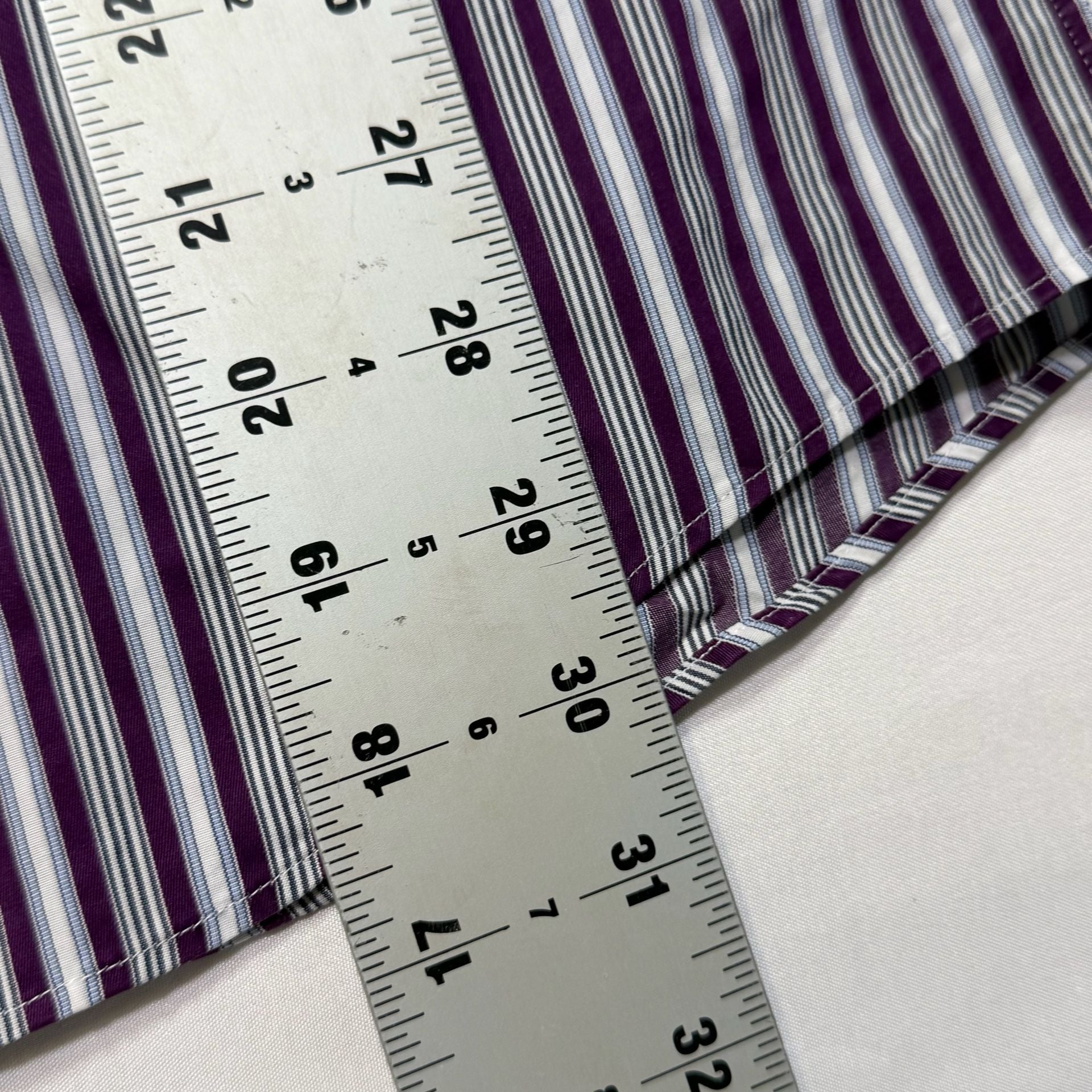 BOSS Hugo Boss Slim Fit Two Ply Striped Dress Shirt Size 16/41 7