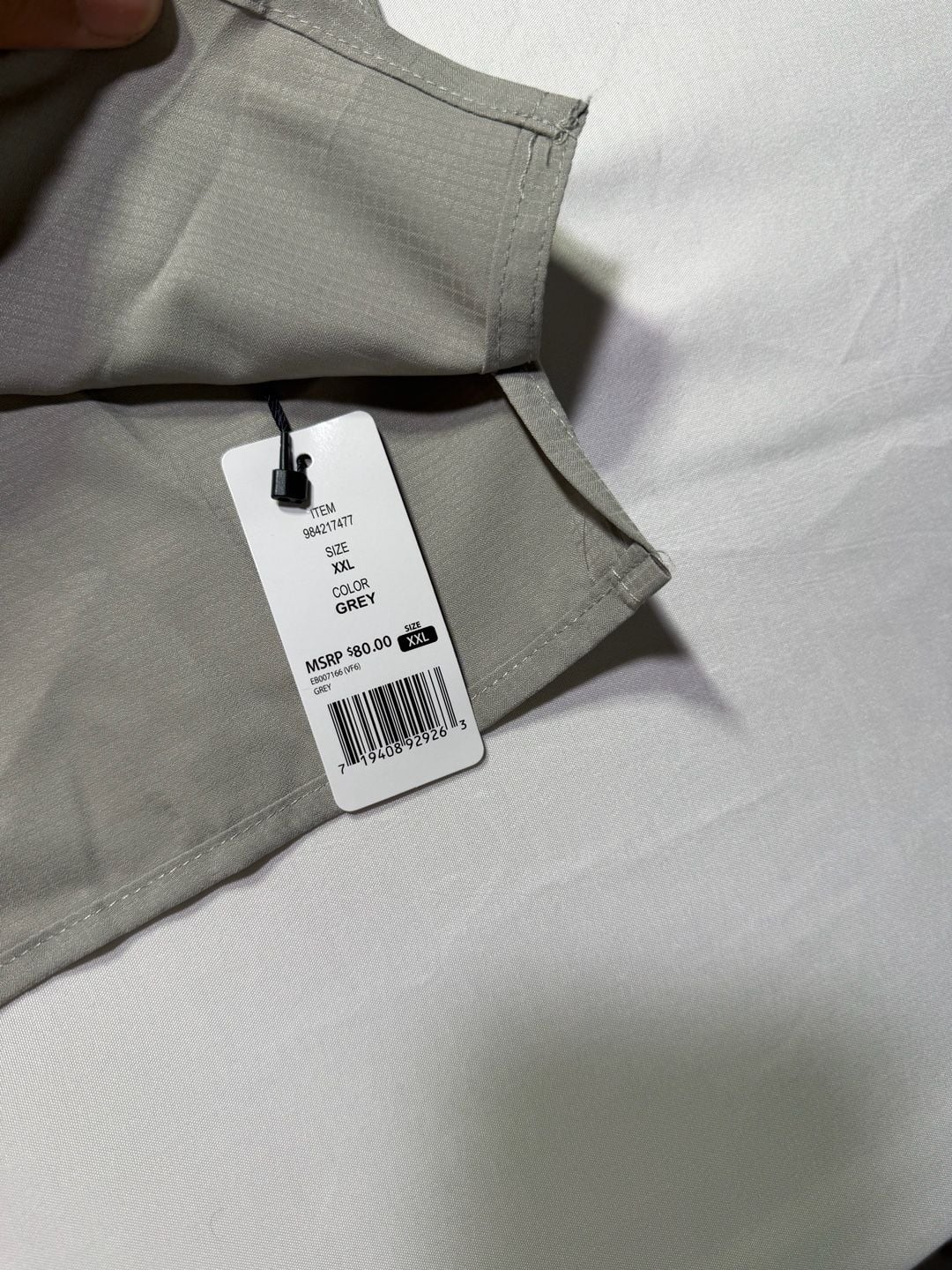 Eddie Bauer Woven Tech Shirt Short Sleeve Grey Size XXL 7