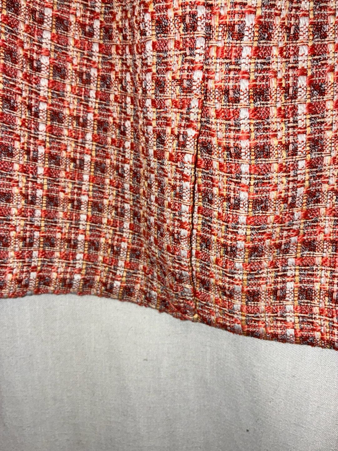 Liz Claiborne Coral Plaid Tweed Skirt Size 20T 8