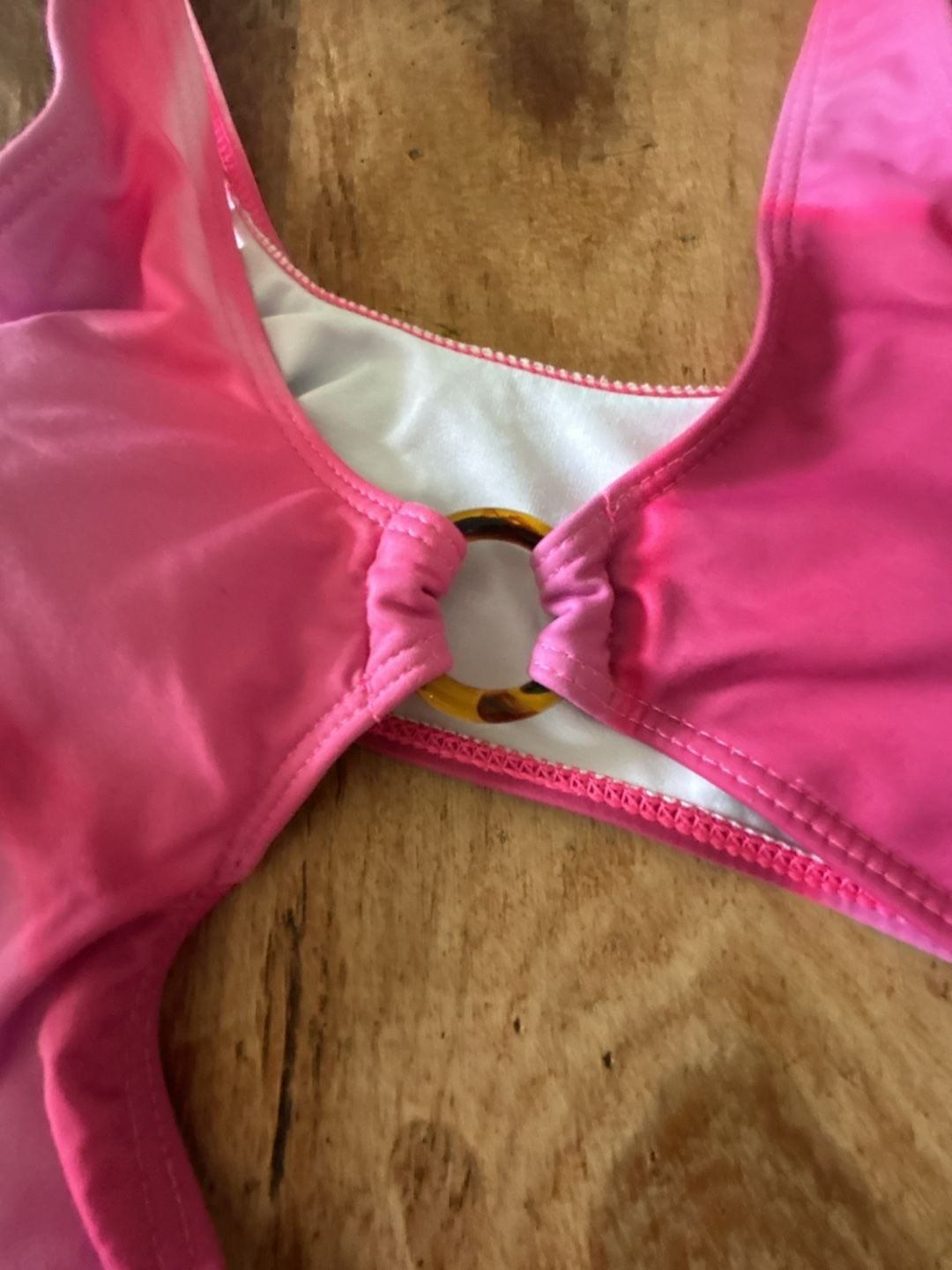 Pink Tie-Dye Cutout One-Piece Swimsuit Size S 3