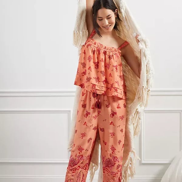 Anthropologie Floral Print Lounge Set