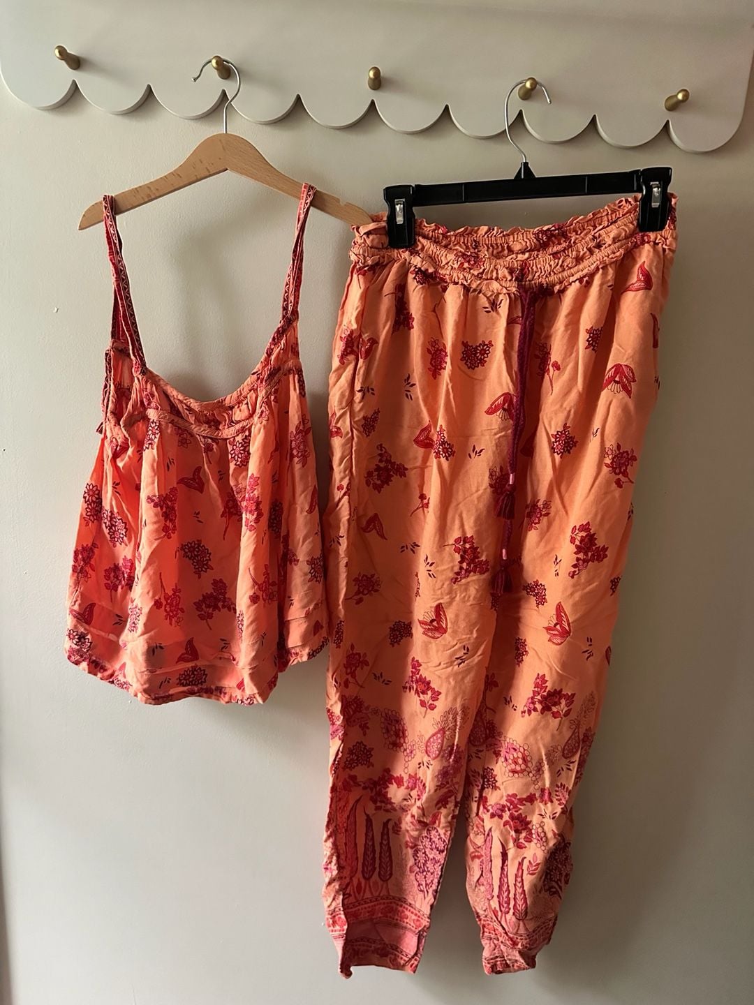 Anthropologie Floral Print Lounge Set 2