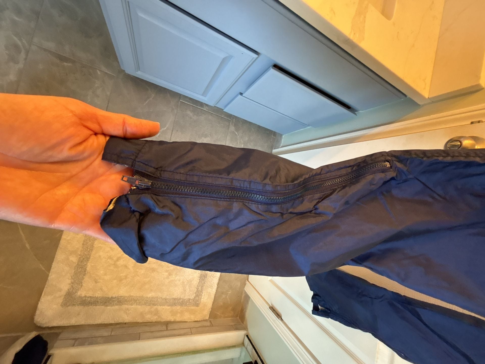 Vintage Asics Nylon Tracksuit Navy Blue Size M 9