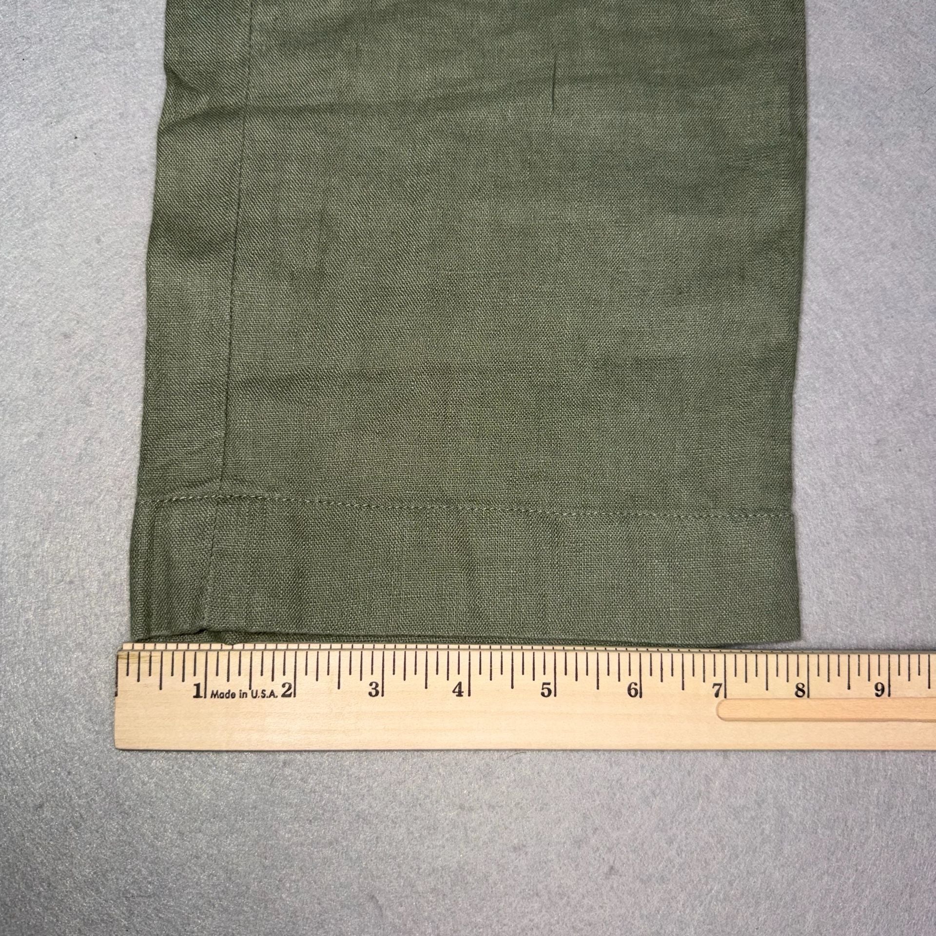 Talbots Linen Pants Women's Petite P Olive Green Drawstring Pull-On 100% Linen Lightweight 9