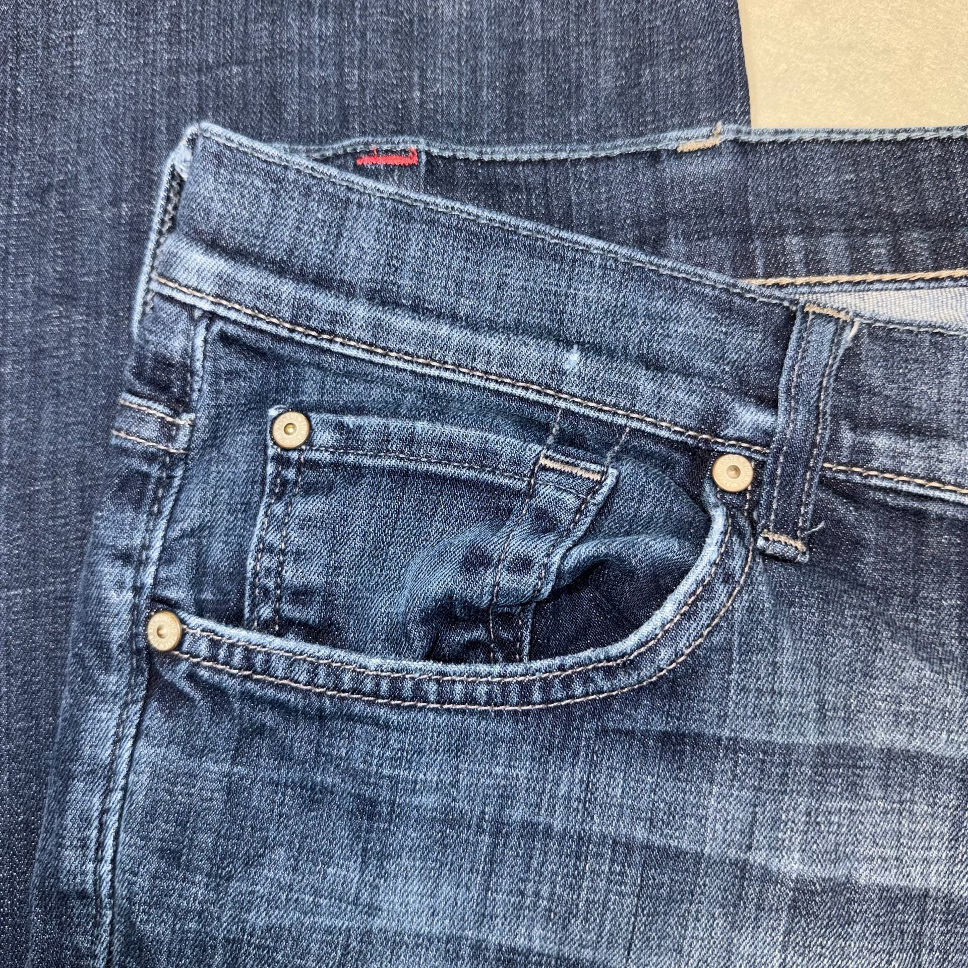 7 For All Mankind Jeans Mens 38 Blue Austyn Relaxed Straight Leg Stretch Designer Denim 7