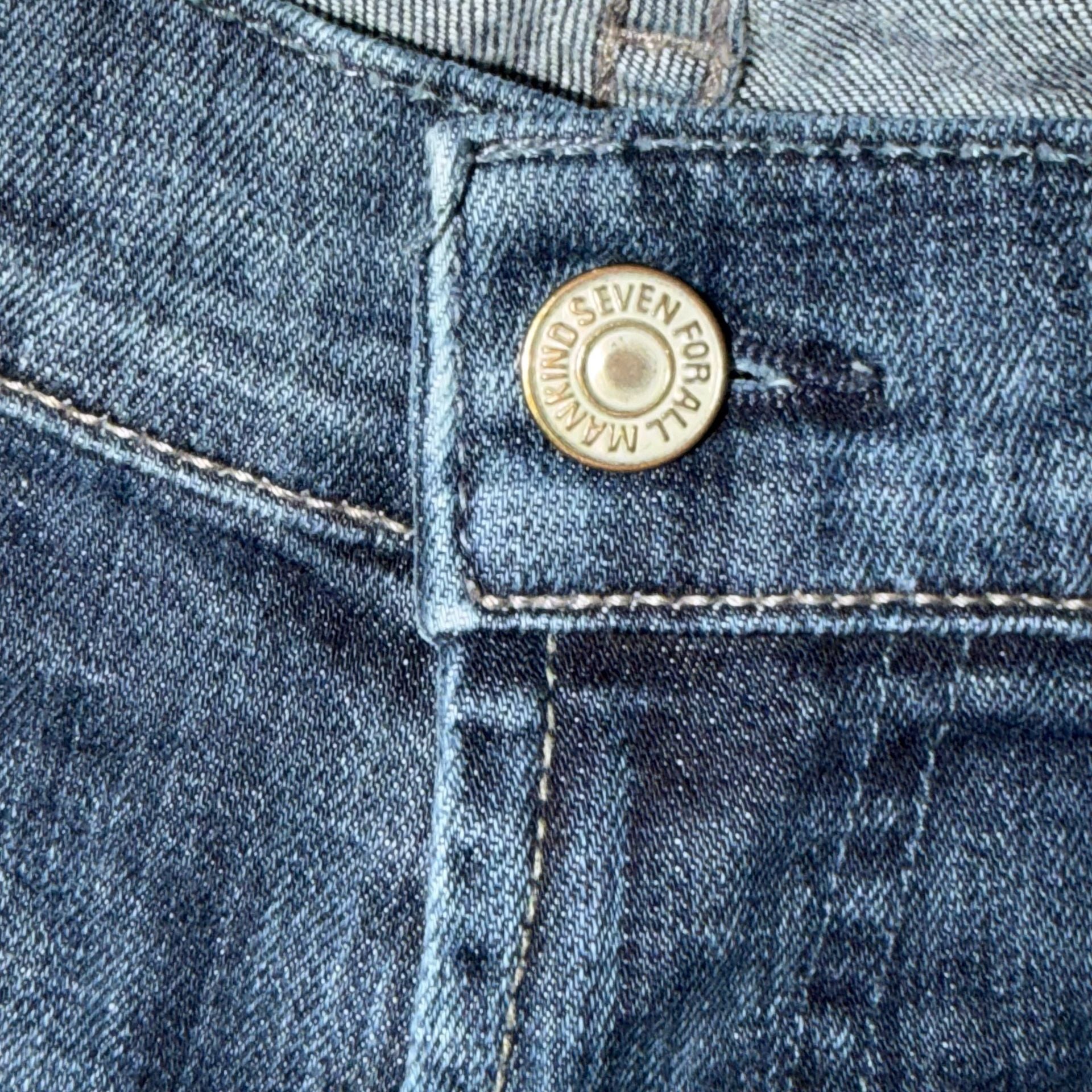 7 For All Mankind Jeans Mens 38 Blue Austyn Relaxed Straight Leg Stretch Designer Denim 8