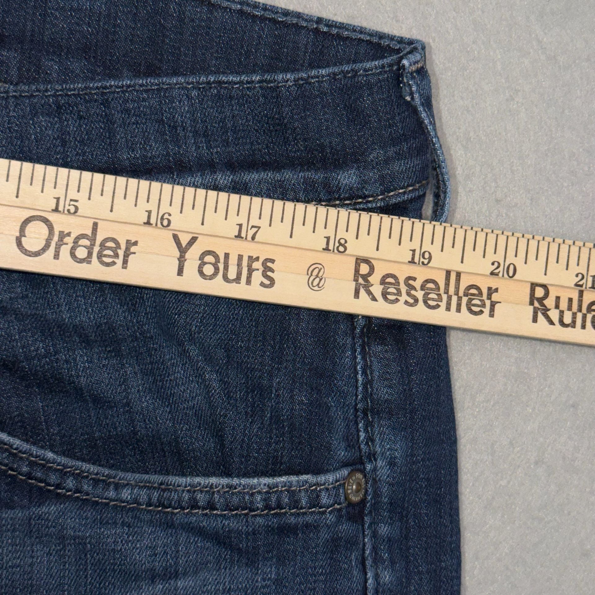 7 For All Mankind Jeans Mens 38 Blue Austyn Relaxed Straight Leg Stretch Designer Denim 10