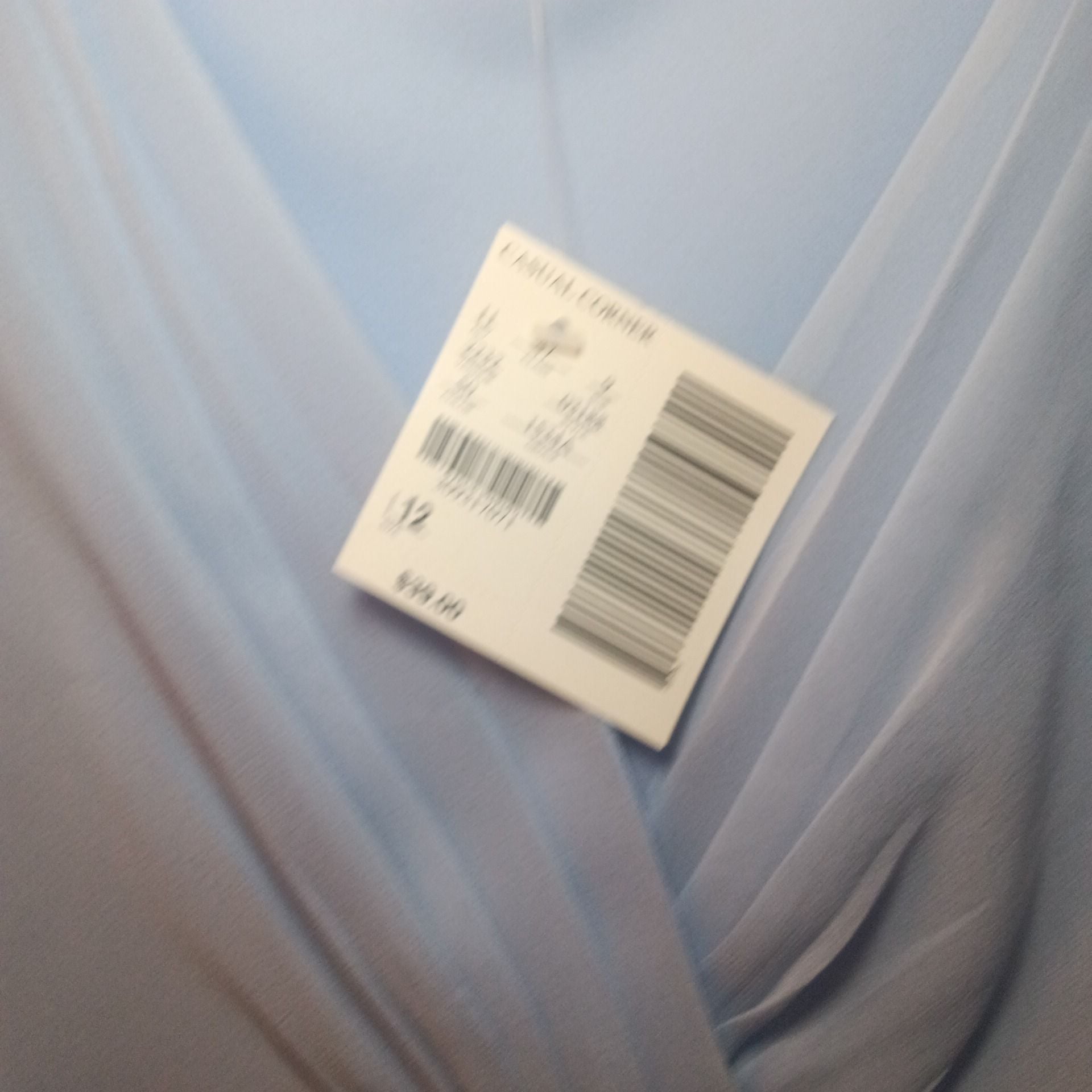 Casual Corner Light Blue Silk V-Neck Long Sleeve Blouse Size 12 7