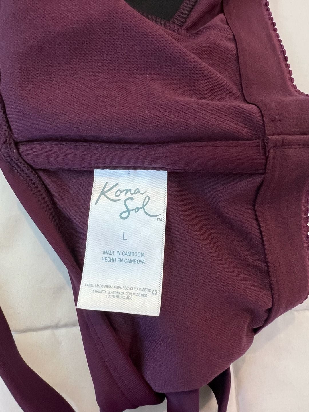 Kona Sol Women's One-Shoulder Bikini Set Size L 2
