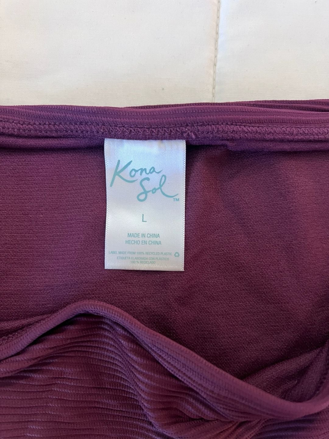 Kona Sol Women's One-Shoulder Bikini Set Size L 3