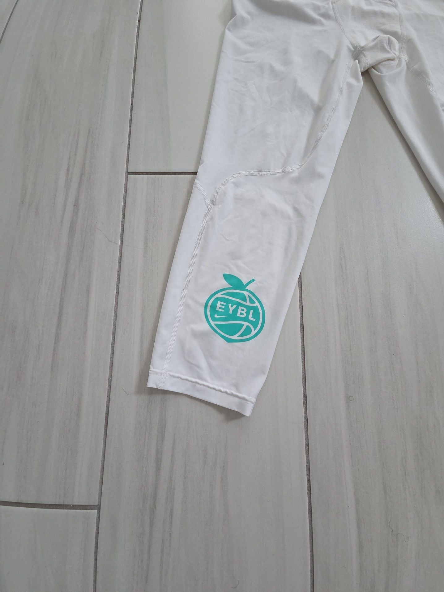 Nike Pro EYBL Basketball Compression 3/4 Tights White 4
