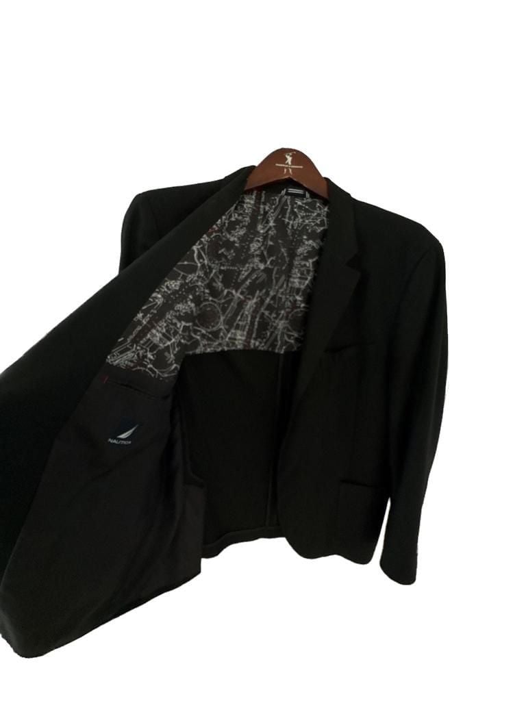 Nautica Men's Black Blazer Jacket Size R44 2
